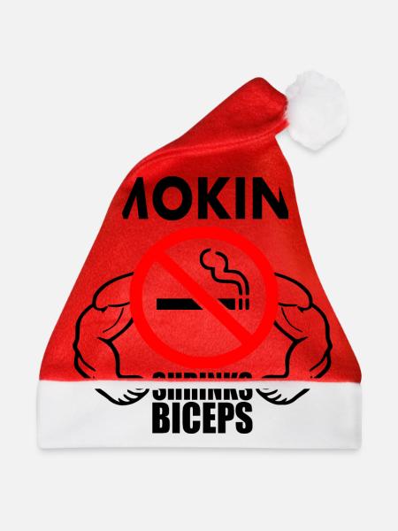 Smoking shrinks the biceps - Weihnachtsmütze - Rot