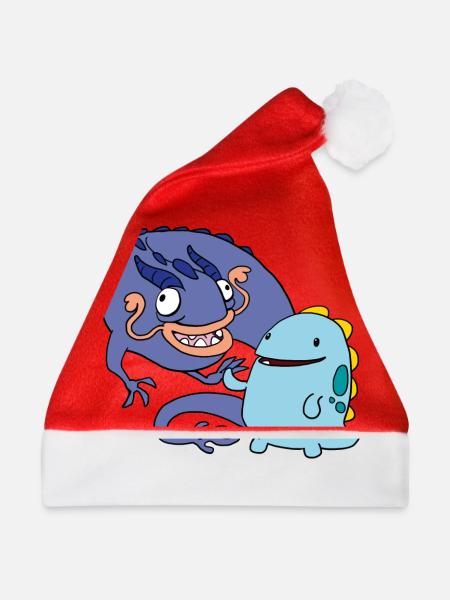 derpy Dragons - Weihnachtsmütze - Rot - Vorne