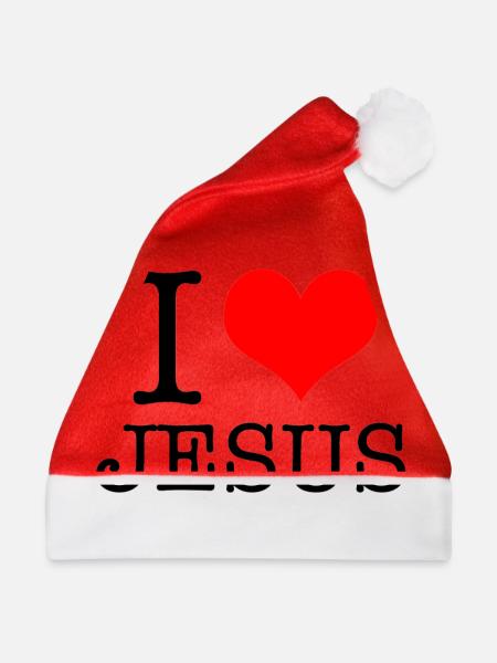 ICH LIEBE JESUS - Weihnachtsmütze - Rot