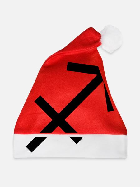 Schütze Sternzeichen Geschenkidee Zeichen Symbol - Weihnachtsmütze - Rot - Vorne