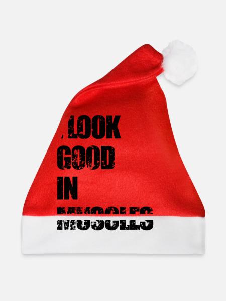 Gewichte. Heben. Muskeln. gewichte - Weihnachtsmütze - Rot