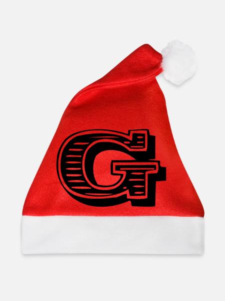 Buchstabe G - Weihnachtsmütze - Rot - Vorne