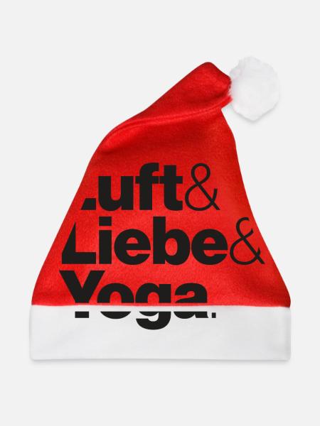 Luft & Liebe & Yoga - Weihnachtsmütze - Rot - Vorne