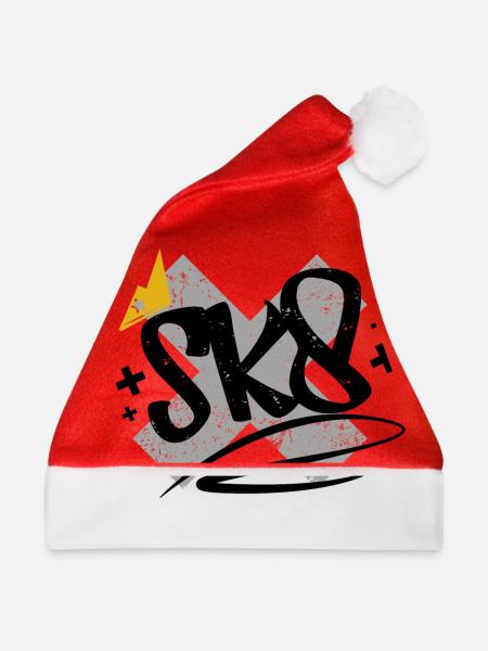 Skateboard - Weihnachtsmütze - Rot