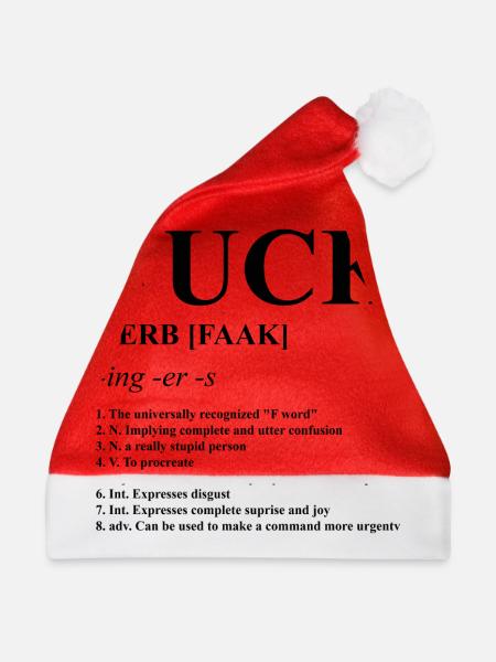 Fuck, Dictionary, fuck you, fuck off - Weihnachtsmütze - Rot - Vorne