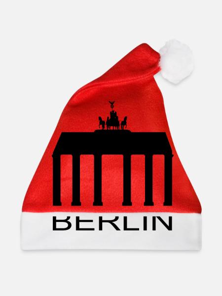 Berlin - Brandenburger Tor - Weihnachtsmütze - Rot - Vorne