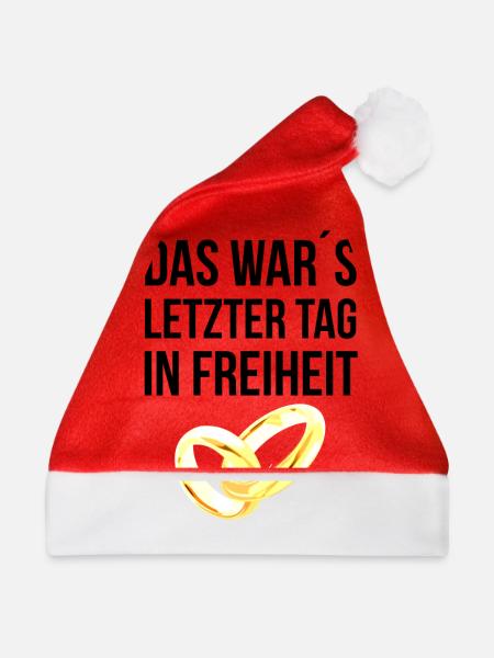 Ehe Hochzeit Spruch Verlobt Verlobung Geschenk - Weihnachtsmütze - Rot - Vorne