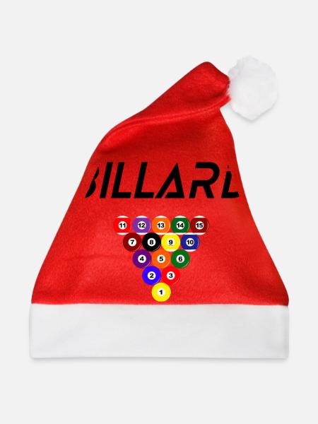 Billard - Weihnachtsmütze - Rot - Vorne
