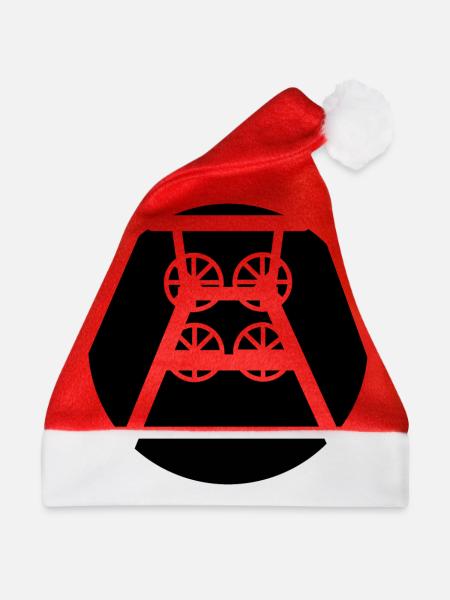 Ruhrpott Zeche Förderturm (b) - Weihnachtsmütze - Rot - Vorne