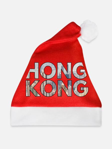 hong kong - Weihnachtsmütze - Rot