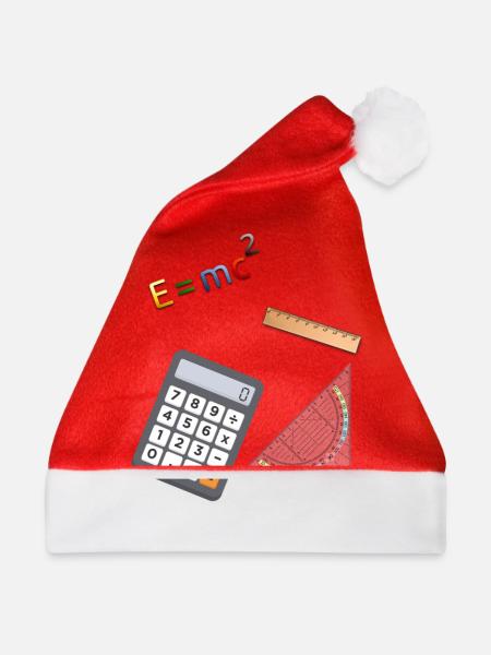 Mathe - Weihnachtsmütze - Rot - Vorne