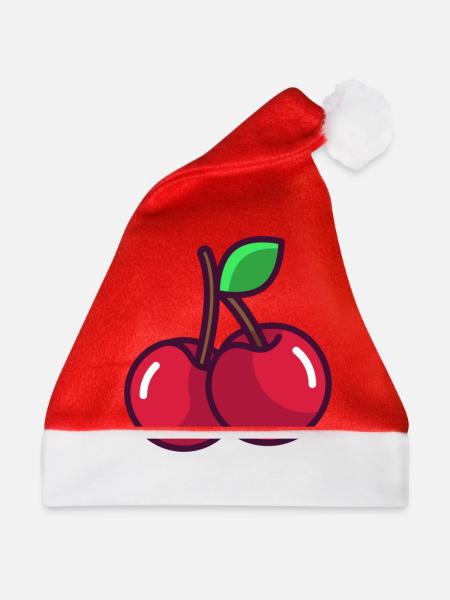 Kirsche - Weihnachtsmütze - Rot - Vorne