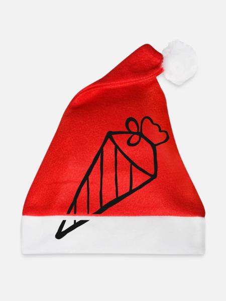 Schultüte Schulanfang Einschulung Zuckertüte - Weihnachtsmütze - Rot - Vorne