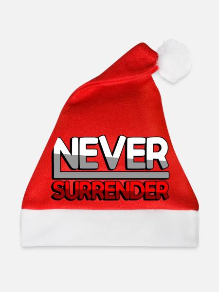 NEVER SURRENDER (Rot) - Gaming - Weihnachtsmütze - Rot