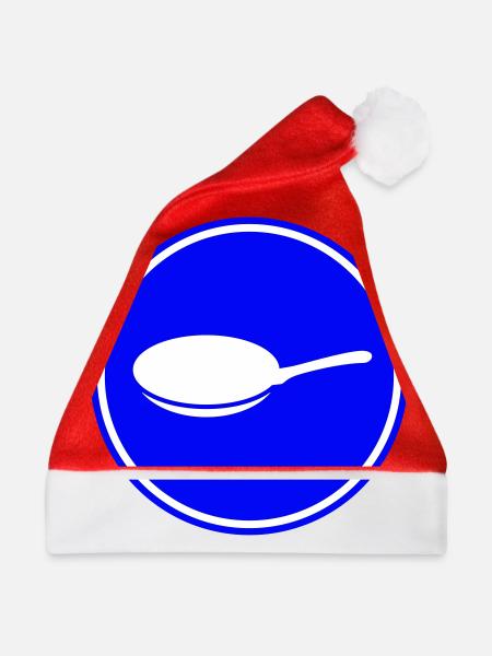 Pfanne Symbol - Weihnachtsmütze - Rot