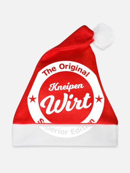 Kneipen Wirt - Weihnachtsmütze - Rot - Vorne