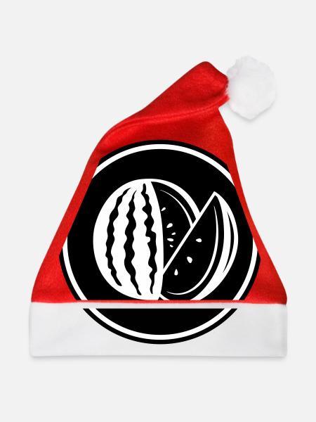 Melone Frucht - Weihnachtsmütze - Rot