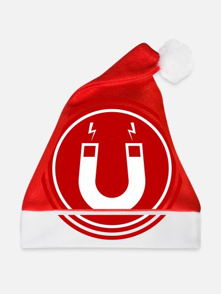 Hufeisen magnet - Weihnachtsmütze - Rot