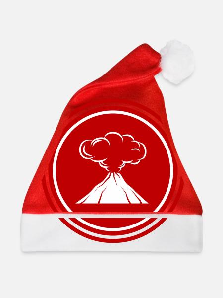 Vulkan icon symbol - Weihnachtsmütze - Rot