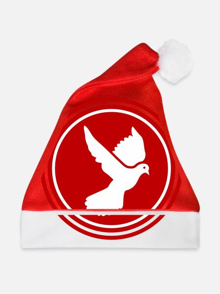 Taube symbol - Weihnachtsmütze - Rot