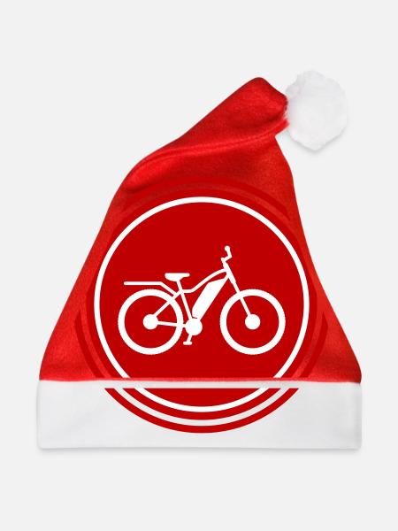 ebike fahrrad - Weihnachtsmütze - Rot
