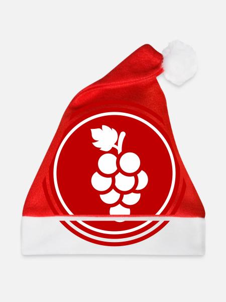 weintrauben symbol - Weihnachtsmütze - Rot