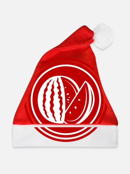 Melone Frucht - Weihnachtsmütze - Rot