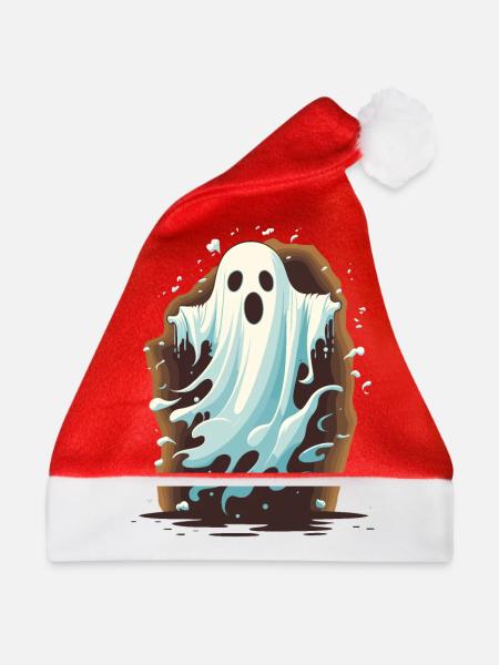 Halloween Geist - Weihnachtsmütze - Rot