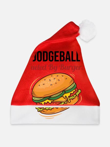 Völkerball Spieler Trainer Team Sport Burger Lustig - Weihnachtsmütze - Rot - Vorne