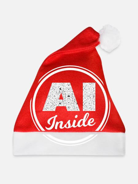 Computer und Intelligenz - Weihnachtsmütze - Rot - Vorne