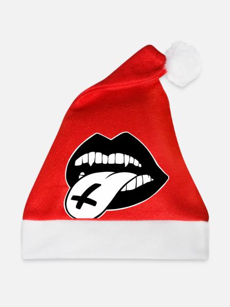 Satanistischer Vampir - Weihnachtsmütze - Rot - Vorne