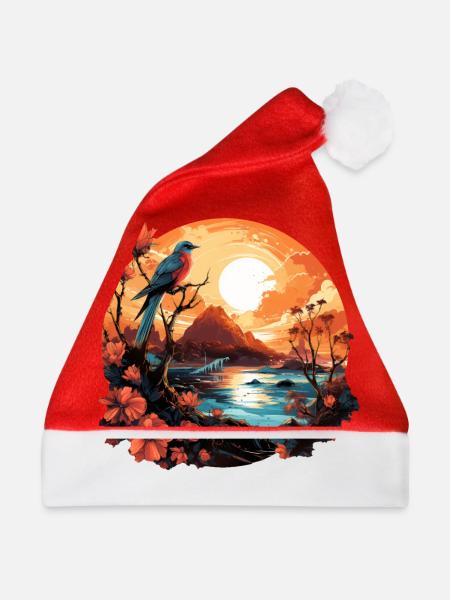 Tropisch - Weihnachtsmütze - Rot