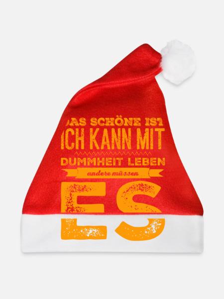 Dummheit - Weihnachtsmütze - Rot - Vorne