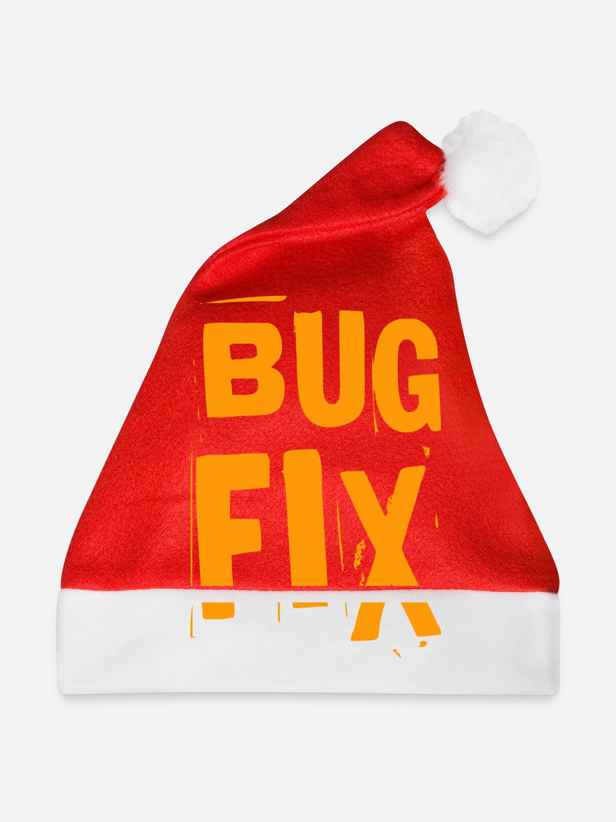 Bugfix ist super - Weihnachtsmütze - Rot - Vorne