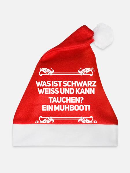 Flachwitze gehen immer - Weihnachtsmütze - Rot - Vorne
