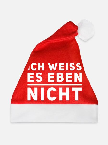 ich habe keinen Plan - Weihnachtsmütze - Rot - Vorne