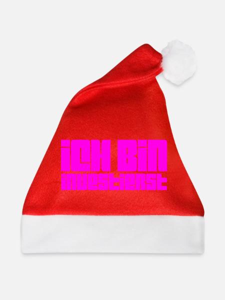 investieren ist genial - Weihnachtsmütze - Rot