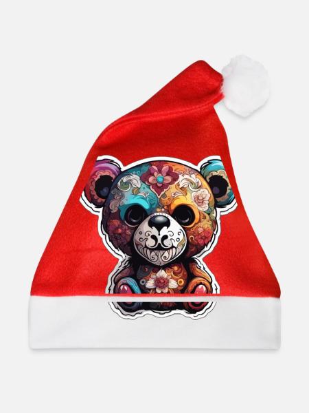 Teddybär / Kuscheltier / Stofftier / Geschenkidee - Weihnachtsmütze - Rot