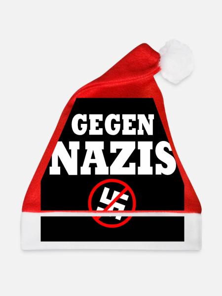 Gegen nazis - Weihnachtsmütze - Rot