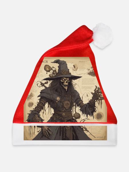 Hexenhandbuch / Zauberbuch / Halloween / Herbst - Weihnachtsmütze - Rot