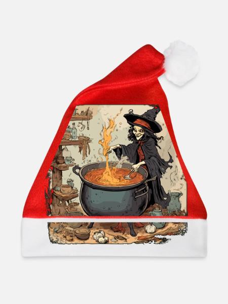 Hexenhandbuch / Zauberbuch / Halloween / Herbst - Weihnachtsmütze - Rot