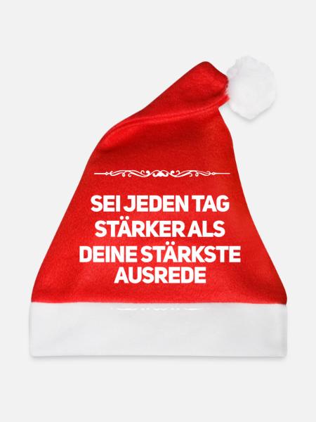 keine Ausreden mehr - Weihnachtsmütze - Rot - Vorne