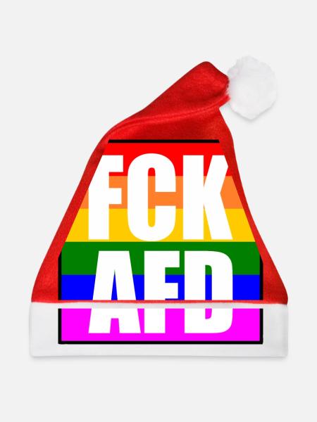 Fck afd - Weihnachtsmütze - Rot