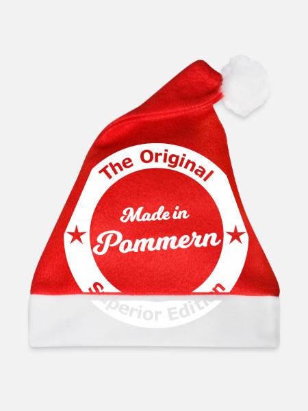Heimweh nach Pommern - Weihnachtsmütze - Rot - Vorne