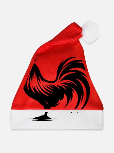 Klassicher Bauernhof Gockel - Weihnachtsmütze - Rot