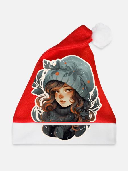 Wintermädchen - Weihnachtsmütze - Rot