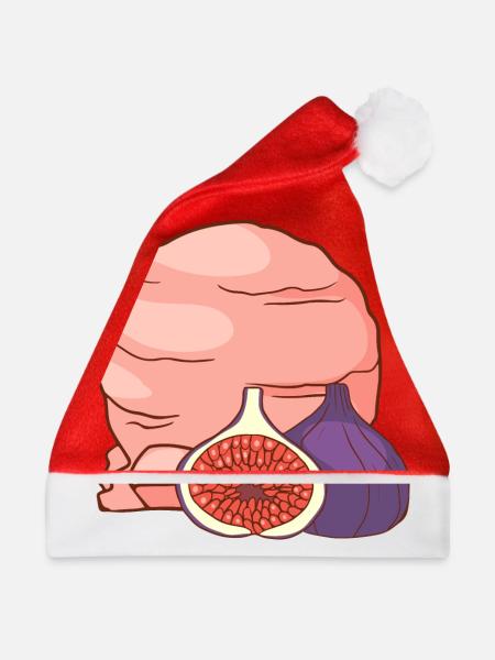 Feigenfrucht Eis Speiseeis Eiskrem Eiscreme - Weihnachtsmütze - Rot