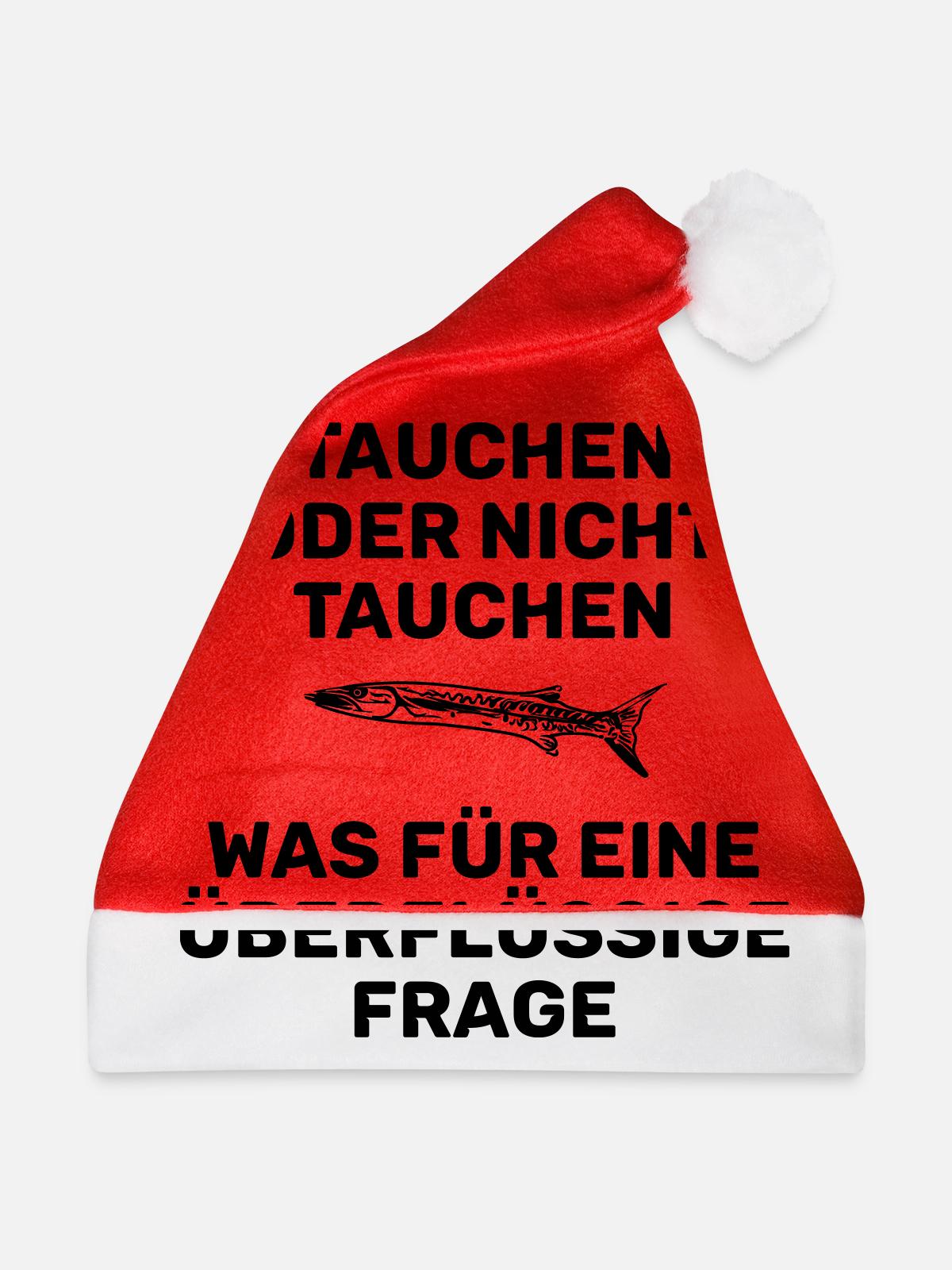 TAUCHEN ODER NICHT TAUCHEN - Weihnachtsmütze - Rot - Vorne