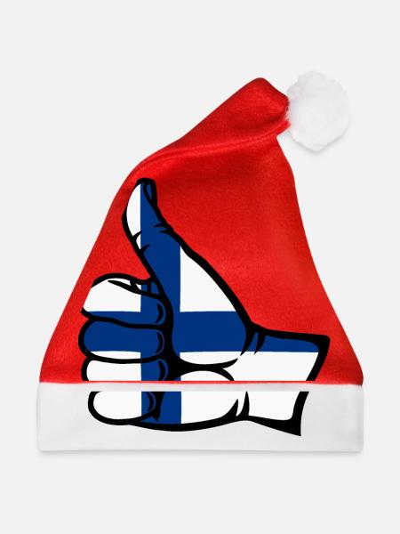 Finnland Flagge alles klar Symbol - Weihnachtsmütze - Rot