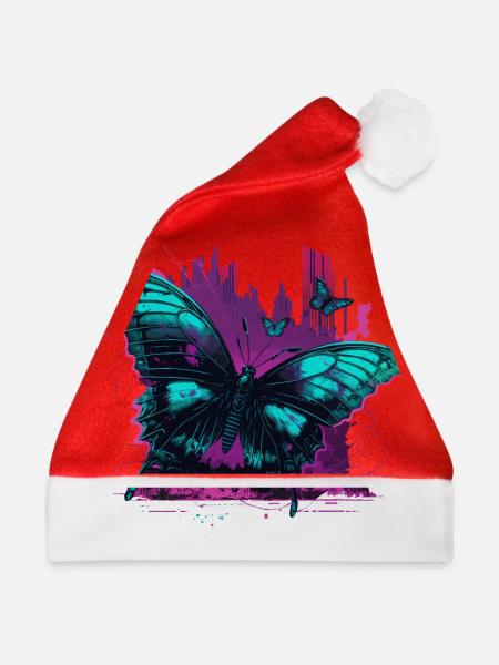 Schmetterling Surreale Symphonie - Weihnachtsmütze - Rot